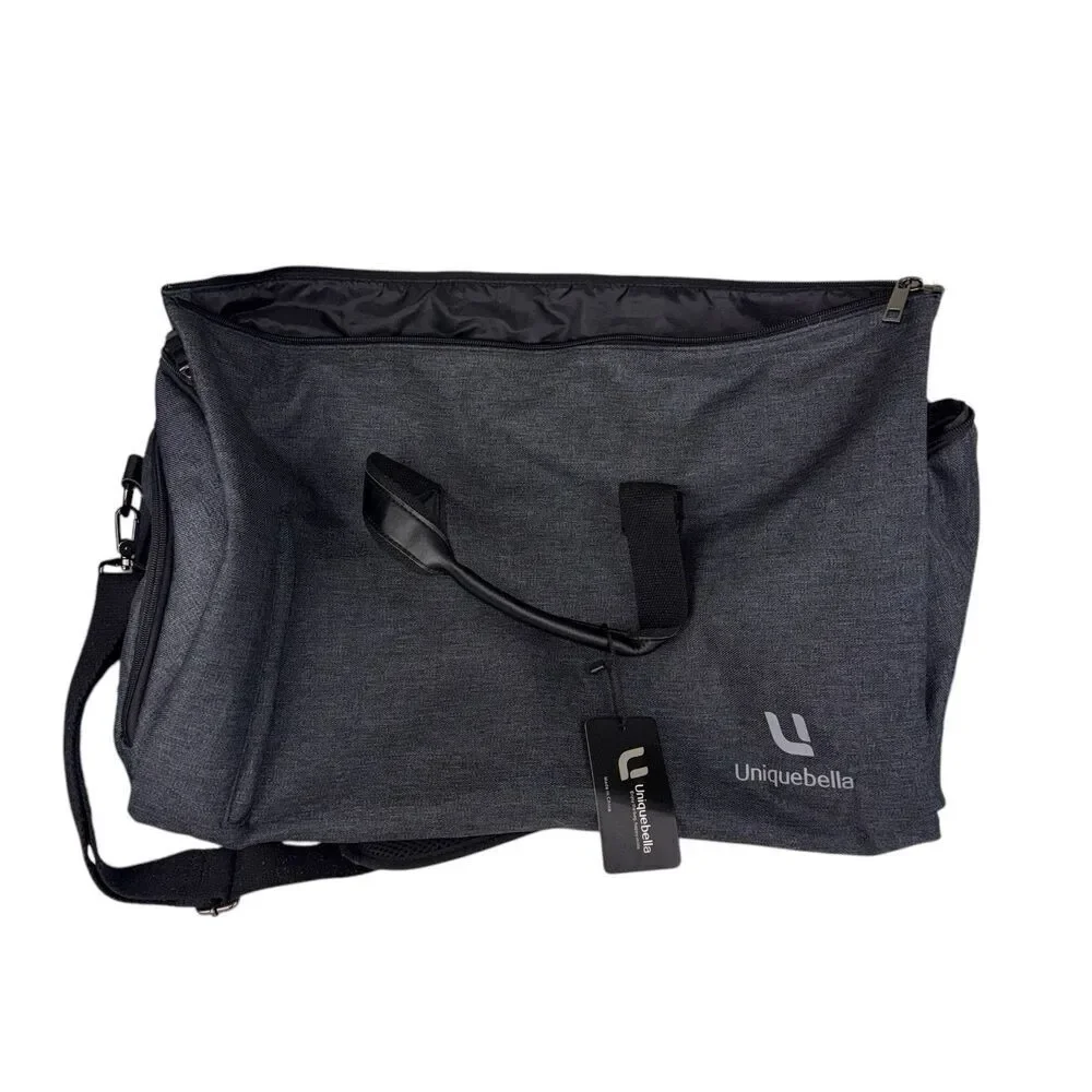 UniqueBella 2 in 1 Travel Garment‎ Bag & Duffel Bag Grey New